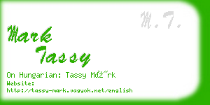 mark tassy business card